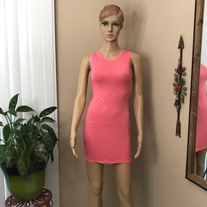 Coral Cutout Sleeveless Bodycon Casual Dress Sz SM